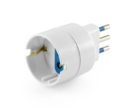 ALPHA ELETTRONICA - Adattatore da spina 3 poli Italia 10A a presa tedesca