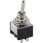 ALPHA ELETTRONICA - Interruttore deviatore Miniatura - 2P - DPCO - (ON)/ON - 3A@250V - 6 term. a saldare