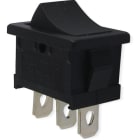 ALPHA ELETTRONICA - Deviatore - Nero - 1P - SPDT - ON/ON - 6A@250V - 3 term. faston 4,8