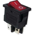 ALPHA ELETTRONICA - Interruttore - Rosso - 2P - DPST - ON/OFF - 6A@250V - 4 term. faston 4,8