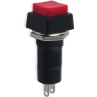 ALPHA ELETTRONICA - Pulsante - Rosso - 1P - SPST - OFF/(ON) - N.A. - 1A@250Vac - 2 term. a saldare