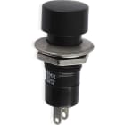 ALPHA ELETTRONICA - Pulsante bistabile - Nero - 1P - SPST - ON/OFF - 1A@250Vac - 2 term. a saldare