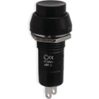 ALPHA ELETTRONICA - Pulsante bistabile - Nero - 1P - SPST - ON/OFF - 1A@250Vac - 2 term. a saldare