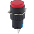 ALPHA ELETTRONICA - Pulsante bistabile - Rosso - 1P - SPDT - ON/ON - 3A@250Vac - 3 term. a saldare