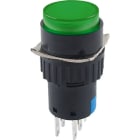 ALPHA ELETTRONICA - Pulsante bistabile - Verde - 2P - DPDT - ON/ON - 3A@250Vac - 6 term. a saldare