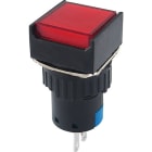 ALPHA ELETTRONICA - Pulsante bistabile - Rosso - 1P - SPDT - ON/ON - 3A@250Vac - 3 term. a saldare
