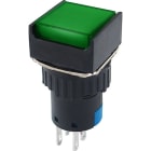 ALPHA ELETTRONICA - Pulsante bistabile - Verde - 2P - DPDT - ON/ON - 3A@250Vac - 6 term. a saldare