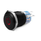 ALPHA ELETTRONICA - Interruttore antivandalo ø19mm bistabile luminoso - 24V - 1P - SPDT - ON/ON - 5 term. a saldare