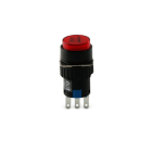 ALPHA ELETTRONICA - Pulsante - Rosso - 2P - DPDT - (ON)/ON - 3A@250Vac - 6 term. a saldare