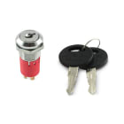 ALPHA ELETTRONICA - Deviatore a chiave 1P - on/on - Terminali a saldare - Chiave inserita (No Key-pull)