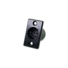 ALPHA ELETTRONICA - Spina XLR da pannello - 6 poli - Nero