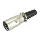 ALPHA ELETTRONICA - Spina XLR con manicotto serracavo in gomma - 5 poli