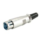 ALPHA ELETTRONICA - Presa XLR con serracavo in gomma - 3 poli