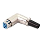 ALPHA ELETTRONICA - Presa XLR a 90° con serracavo in gomma - 3 poli