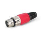 ALPHA ELETTRONICA - Presa XLR con serracavo per il bloccaggio cavo - Rossa
