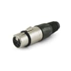 ALPHA ELETTRONICA - Presa XLR con serracavo per il bloccaggio cavo - 4 poli