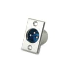 ALPHA ELETTRONICA - Spina XLR da pannello - 3 poli - Grigio