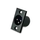 ALPHA ELETTRONICA - Spina XLR da pannello - 3 poli - Nero