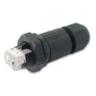 ALPHA ELETTRONICA - Connettore per giunta a pannello - 2 poli - 16A 250V - Senza necessità di utensili - IP68