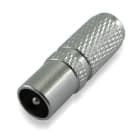 ALPHA ELETTRONICA - Spina coassiale per TV Ø9,5mm - ad avvitare - TWIST ON adatta per cavo ø5mm completamente schermata