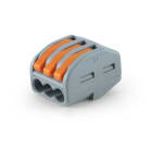 ALPHA ELETTRONICA - Connettore rapido serrafilo - singolo polo - 3 morsetti - per cavo 2,5mm² max