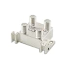 ALPHA ELETTRONICA - Partitore SAT 5-2400MHz - 3 uscite - connettori F verticali