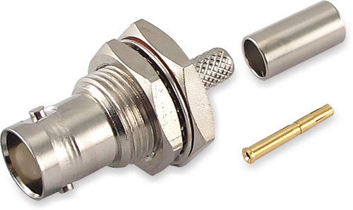 ALPHA ELETTRONICA - Presa BNC pannello - saldare o crimpare per RG-58/U RG58A/U