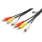 ALPHA ELETTRONICA - Cavo da spina RCA video + 2 Audio a spina RCA video + 2 audio - 1,5m