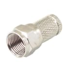 ALPHA ELETTRONICA - Spina F 'HQ' ad avvitare in ottone tornito nichelato per cavo ø6,8mm - 1 O-Ring