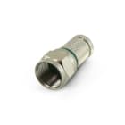 ALPHA ELETTRONICA - Spina F 'HQ' ad avvitare in ottone tornito nichelato per cavo ø6,8mm - 2 O-Ring