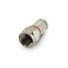 ALPHA ELETTRONICA - Spina F 'HQ' ad avvitare in ottone tornito nichelato per cavo ø5,0mm - 2 O-Ring