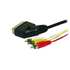 ALPHA ELETTRONICA - Cavo da spina Scart a spina RCA Video, 2 spine RCA Audio - 1,5m