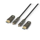 ALPHA ELETTRONICA - Cavo HDMI® Attivo in Fibra Ottica - High-Speed with Ethernet - Con adattatore Micro HDMI / HDMI - 25m