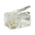 ALPHA ELETTRONICA - Spina modulare per cavo rigido e flessibile RJ12 / RJ25 6P6C - Contatti dorati