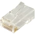 ALPHA ELETTRONICA - Spina RJ45 8P8C Cat.5e UTP AWG24-26 - Contatti dorati - Per cavo flessibile
