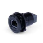 ALPHA ELETTRONICA - Presa passante da pannello RJ45 Cat.5e - Presa RJ45 - Presa RJ45 - ø22mm - Nero