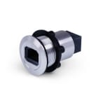 ALPHA ELETTRONICA - Presa passante da pannello RJ45 Cat.5e - Presa RJ45 - Presa RJ45 - ø22mm - Argento
