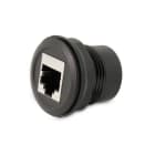 ALPHA ELETTRONICA - Presa passante da pannello RJ45 Cat.5e - Presa RJ45 - Presa RJ45 - ø25mm - Nero