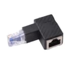 ALPHA ELETTRONICA - Adattatore ad angolo da spina RJ45 a presa RJ45 - 90° pin esterno sotto