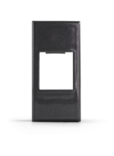 ALPHA ELETTRONICA - Adattatore keystone per placca BTicino Axolute - Nero