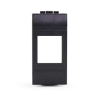 ALPHA ELETTRONICA - Adattatore keystone per placca BTicino Living Light - Nero