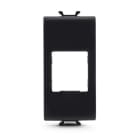 ALPHA ELETTRONICA - Adattatore keystone per placca GEWISS Chorus - Nero