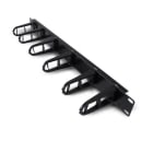 ALPHA ELETTRONICA - Pannello passacavi 1U 19" - 6 Anelli - Metallo - Nero
