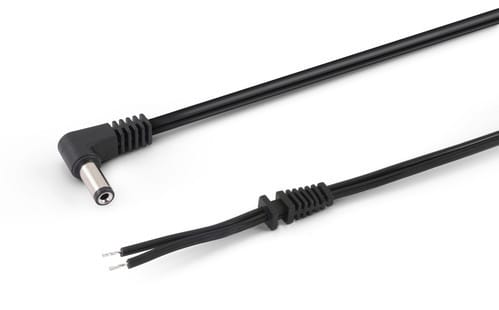 ALPHA ELETTRONICA - Cavo DC con spina ø5,5-2,5mm e passacavo - contatto 12mm
