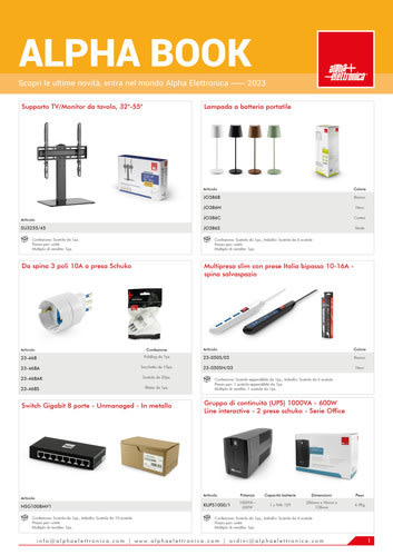 ALPHA ELETTRONICA - Alpha Book selezione novità Autunno-Inverno 2023