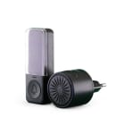 ALPHA ELETTRONICA - Kit campanello wireless nero con pulsante cinetico fino a 180m