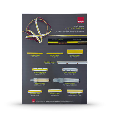 ALPHA ELETTRONICA - Espositore A4 in forex per Strisce Led COB