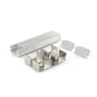 ALPHA ELETTRONICA - Profilo in alluminio anodizzato argento con copertura prismata trasparente piana - 2m - Accessori inclusi