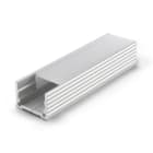 ALPHA ELETTRONICA - Profilo in alluminio anodizzato argento con copertura in PMMA opaca piana - 2m