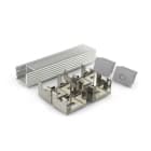 ALPHA ELETTRONICA - Profilo in alluminio anodizzato argento con copertura prismata trasparente piana - 2m - Accessori inclusi